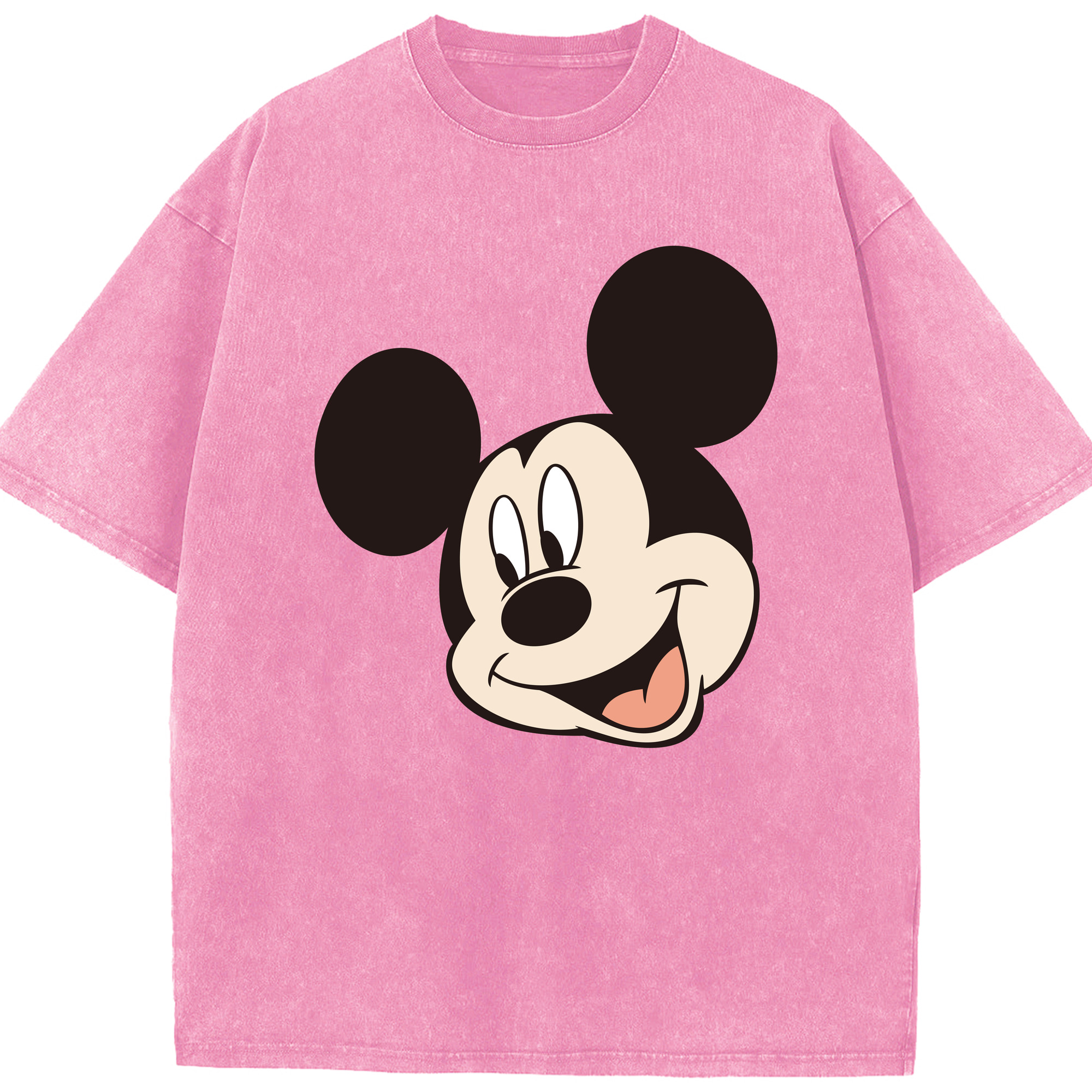 （画像用） ミッキーマウス Mickey Mouse 綿100% ヴィンテージ風 半袖Tシャツ（フロントプリント）